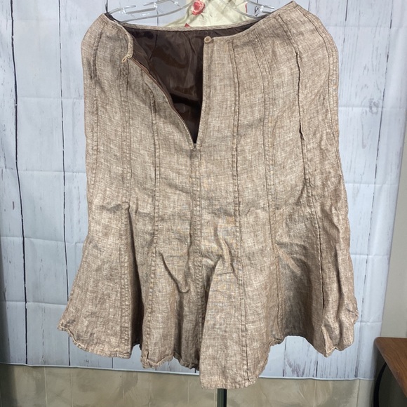 329. Mario Serrani 100%linen knee length skirt size 8 - Picture 7 of 10